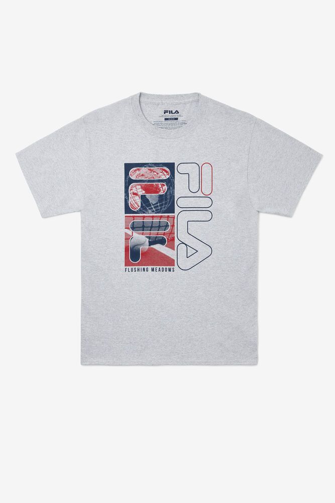 Fila T-Shirt Mens Grey - Nyc Collage - Philippines 5039267-OP